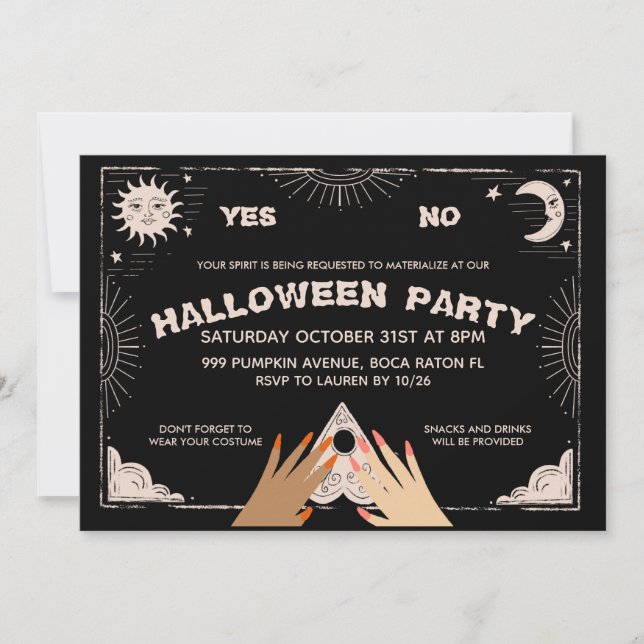 Spirit Board Halloween Party Invitation (Front)