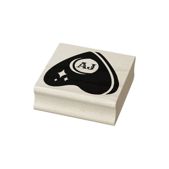 Spirit Board Planchette with Custom Intials  Rubber Stamp (Stamp)