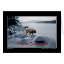Spirit Buffalo avant le lac - Carte de Noël