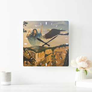 Spirit, by Gary Poling Square Wall Clock