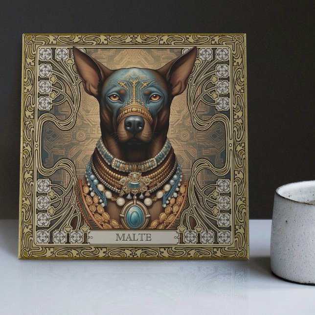 Spirit Dog Guardian | Personalized Tribal Tile (Creator Uploaded)