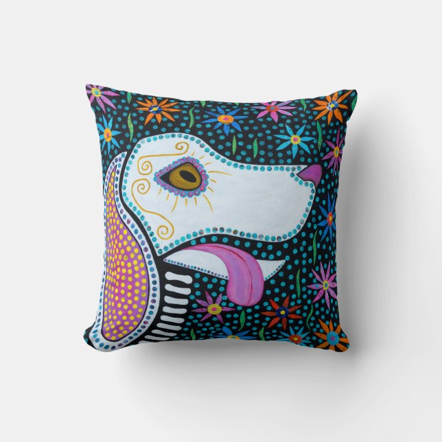 Spirit Dog Throw Pillow (Front)