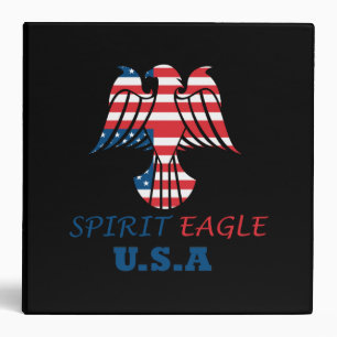 Spirit eagle USA flag Binder