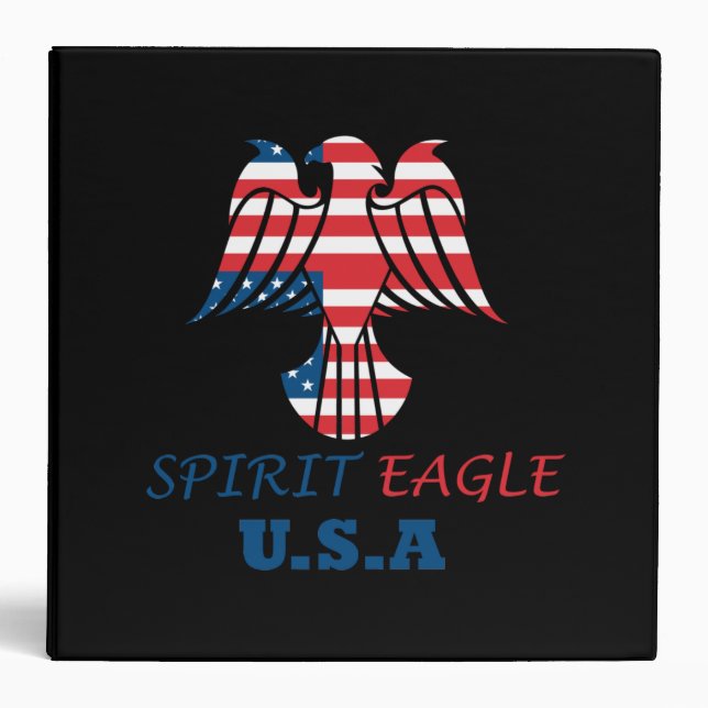 Spirit eagle USA flag Binder (Front)