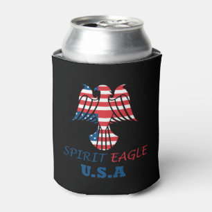 Spirit eagle USA flag Can Cooler
