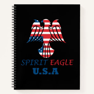 Spirit eagle USA flag Notebook