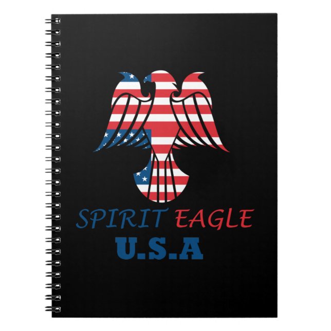 Spirit eagle USA flag Notebook (Front)