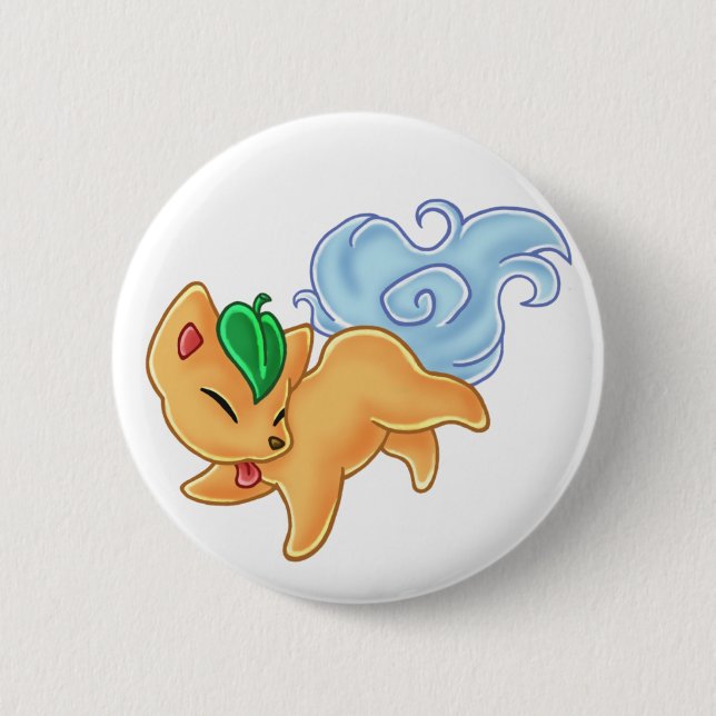 Spirit Fox 2 Inch Round Button (Front)