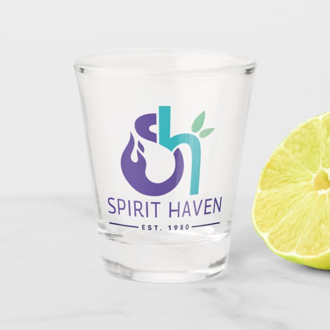 Spirit Haven Logo Shot Glass (Front)