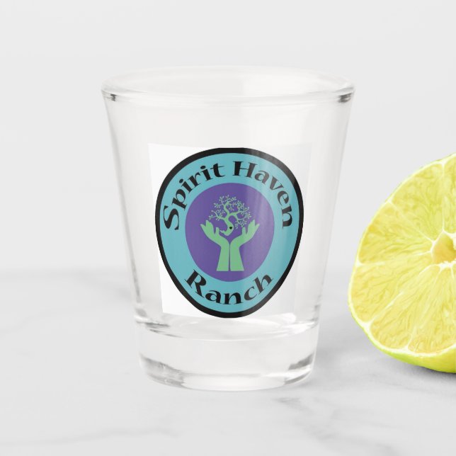 Spirit Haven Ranch Logo New Colours Shot Glass (Front)
