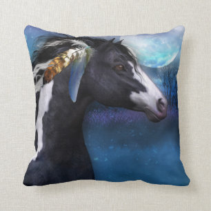 Spirit Horse Equine Pillow, fantasy art Throw Pillow