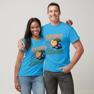 Spirit in Bloom Peach Blueberry Retro Shirt