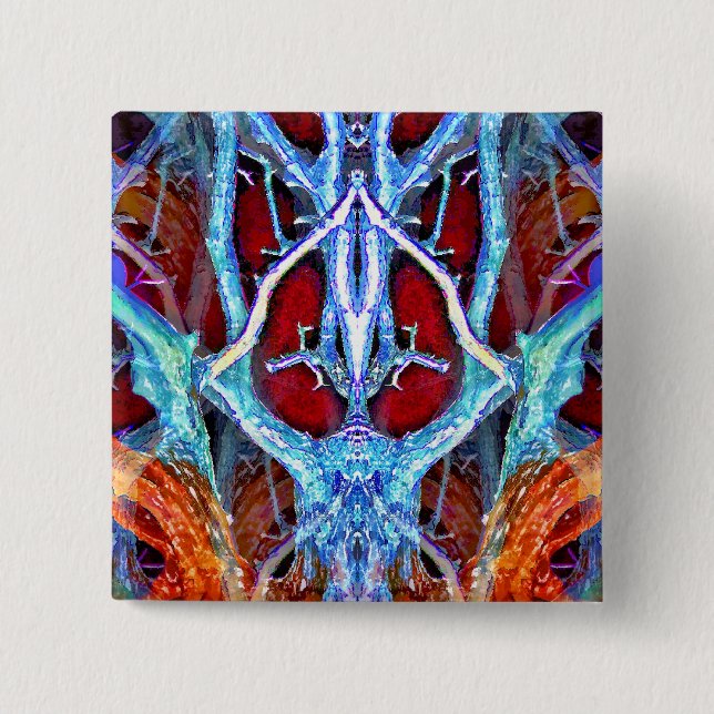 SPIRIT IN THE TREE 2 INCH SQUARE BUTTON (Front)