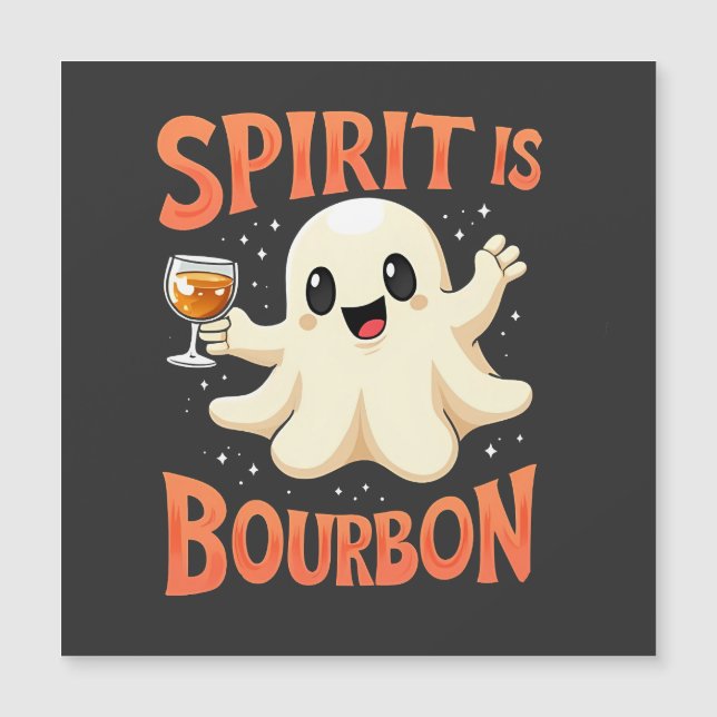 Spirit is bourbon Spooky Halloween Alcohol Lovers (Front)