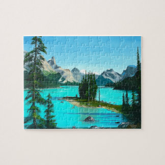 Spirit Island in Maligne lake Jigsaw Puzzle