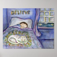 Spirit Kitty Cat Condolence Art Poster Print