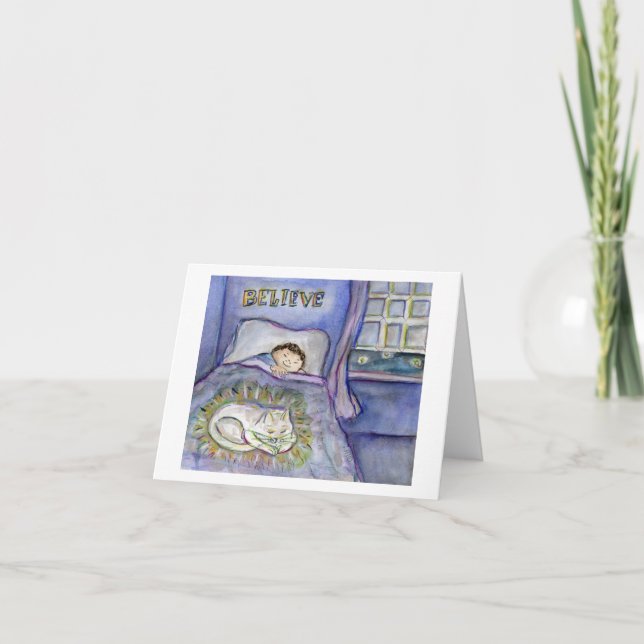 Spirit Kitty Cat Condolence Art Sympathy Card (Front)