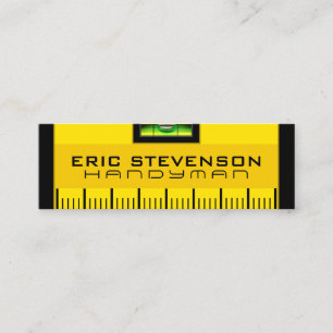 Spirit level faux looks mini business card