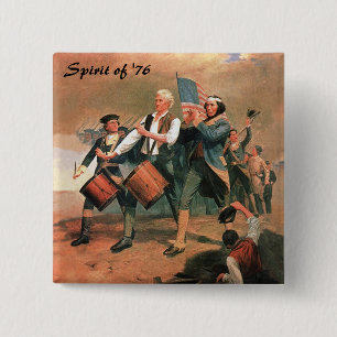 Spirit of '76 2 inch square button