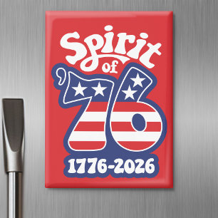 Spirit of 76 - Groovy USA 250 - 1776-2026 Magnet