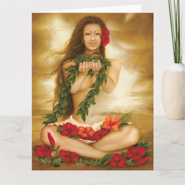 Spirit of Aloha by artist Lori Higgins 8.5x11 Card (Front)