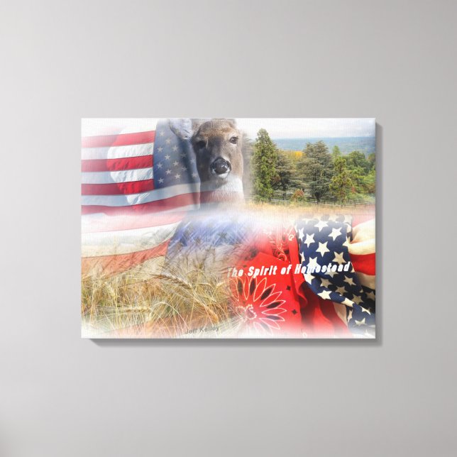 Spirit of America Collage Canvas Print (Front)