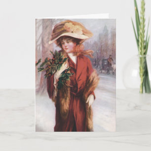 "Spirit of Christmas" Vintage Greeting Card