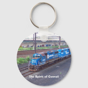 Spirit of Conrail - GP38 - PRR #2943 in Blue Paint Keychain