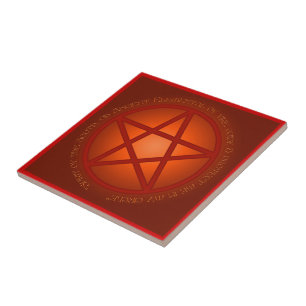 Spirit of Fire Pentacle Altar Tile