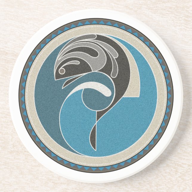 Spirit Of Fish Sandstone Coaster (Front)