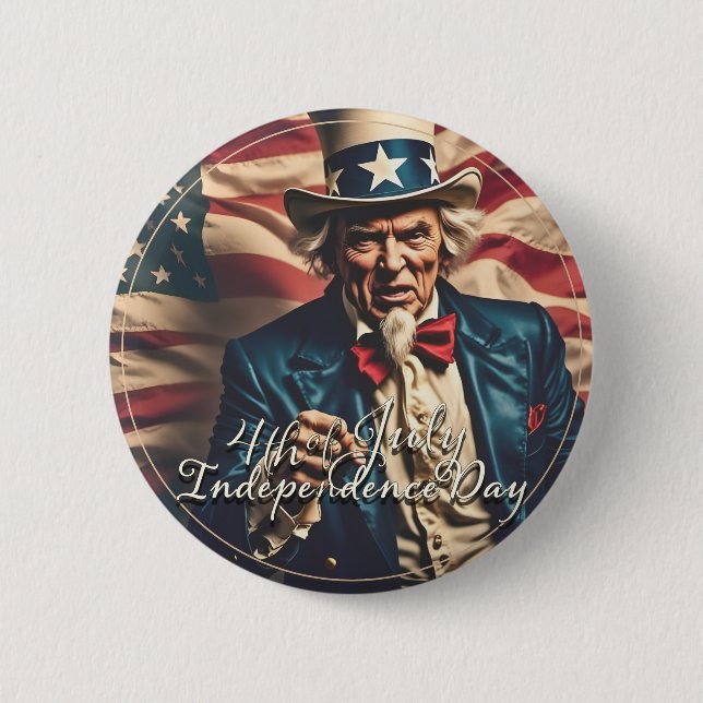 Spirit of Freedom in Red, White and Blue 2 Inch Round Button (Front)