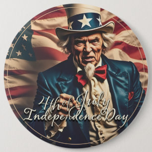 Spirit of Freedom in Red, White and Blue 6 Inch Round Button