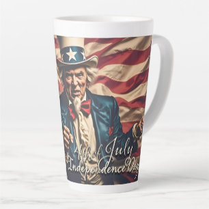 Spirit of Freedom in Red, White and Blue Latte Mug