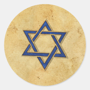 Spirit of Hanukkah modern star of david Classic Round Sticker