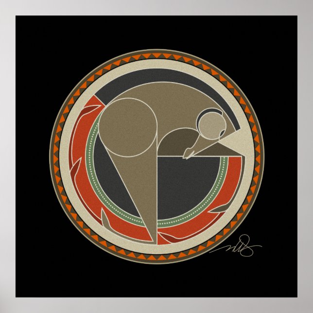 Spirit of Horse black background Poster (Front)