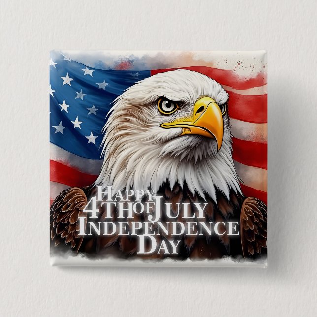 Spirit of Independence 2 Inch Square Button (Front)