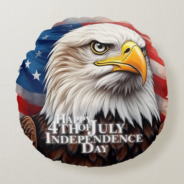 Spirit of Independence Round Pillow (Front)