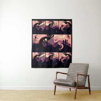 Spirit of Kokopelli Desert Landscape Earthtone M Tapestry
