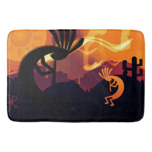 Spirit of Kokopelli Desert landscape Sunset  Bath Mat
