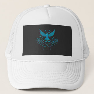 : Spirit of Peace Flying Dove Line Art T-Shirt Trucker Hat