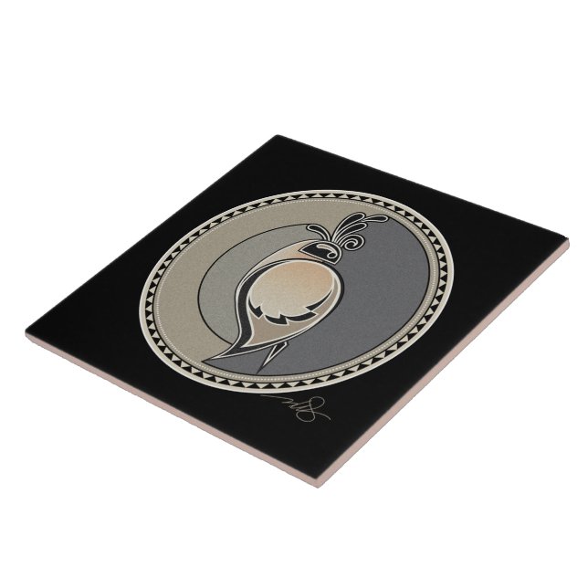 Spirit Of Quail Ceramic Tile (Side)