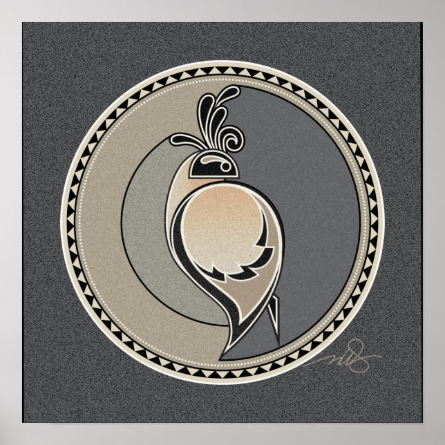 Spirit Of Quail grey background Poster (Front)