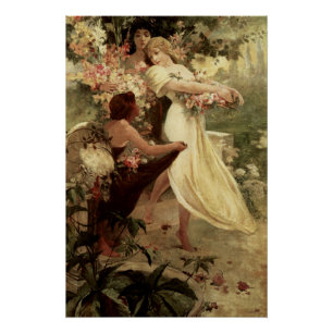 Spirit Of Spring by Alphonse Mucha Poster