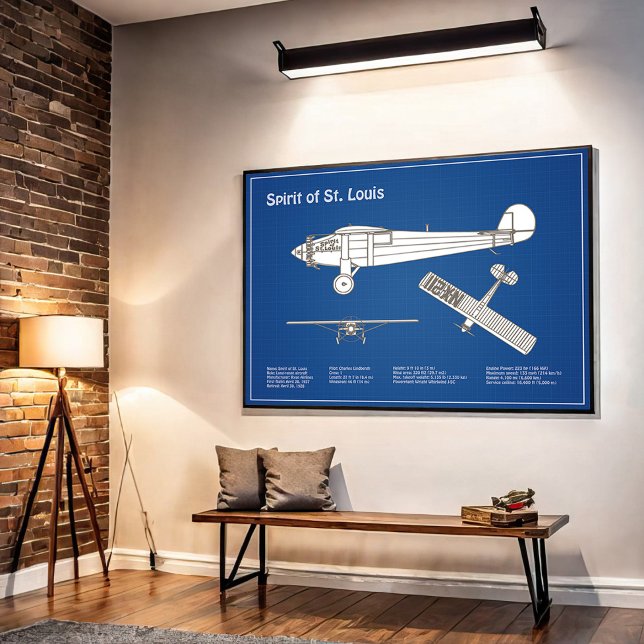 Spirit of St. Louis - Airplane Blueprint Plans ABD Poster (Creator Uploaded)