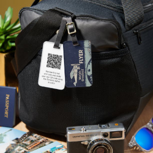 Spirit of St Louis Flyer with QR code  Luggage Tag