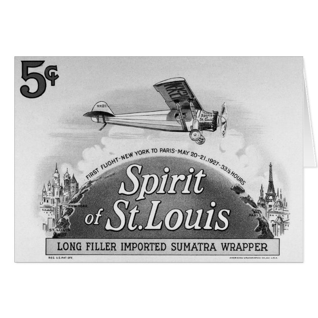 Spirit of St. Louis - Vintage Cigar Wrapper (Front Horizontal)