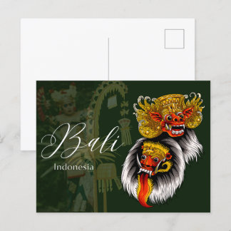 Spirit of Stunning Barong Bali Post Card 