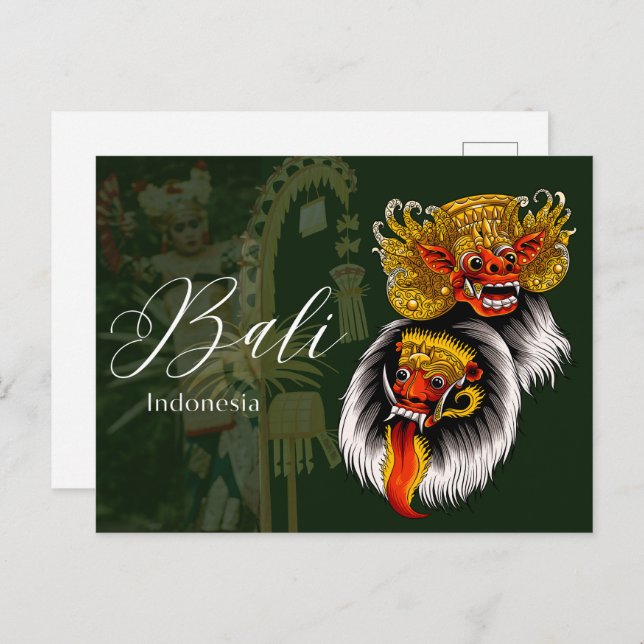 Spirit of Stunning Barong Bali Post Card  (Front/Back)