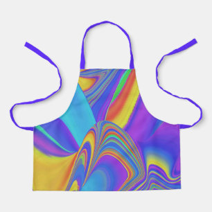 Spirit of Summer Breeze , Abstract 3D Rainbowart Apron