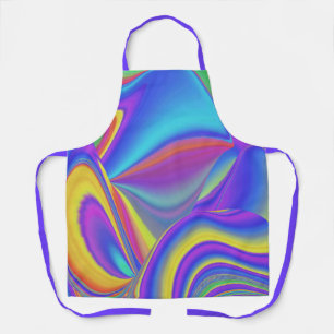Spirit of Summer Breeze , Abstract 3D Rainbowart Apron